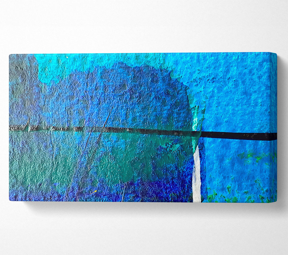  A Canvas Print of Azure Abstract Landscape Canvas Art
