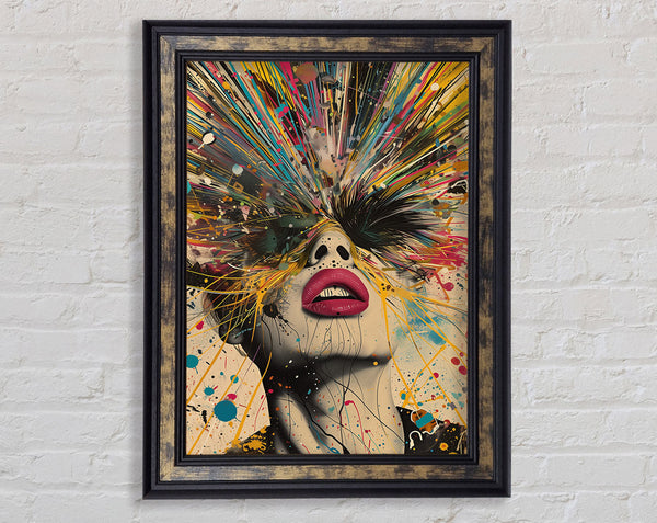 Colour Jets From Face Framed Print