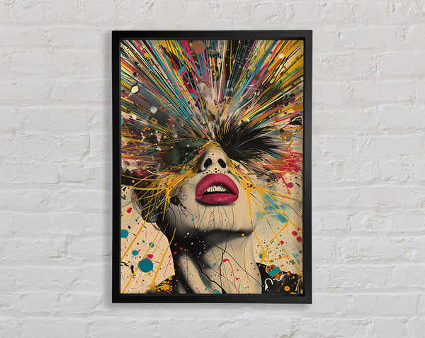Colour Jets From Face Framed Print