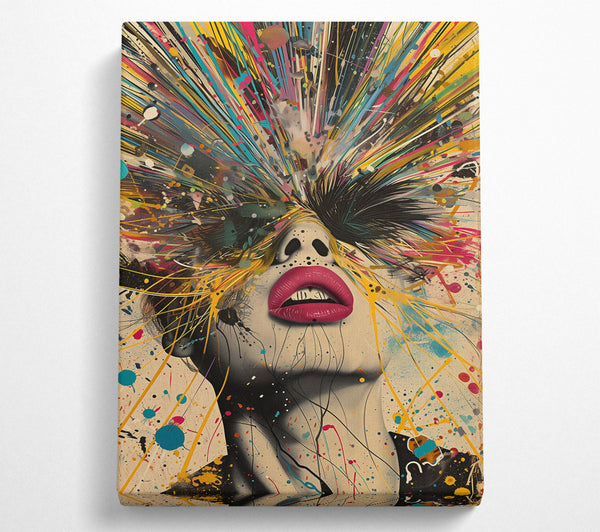  A Canvas Print of Colour Jets From Face Canvas Art