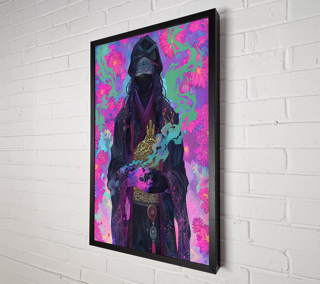  A Canvas Print of Crimson Bloom And Smoke Canvas Art