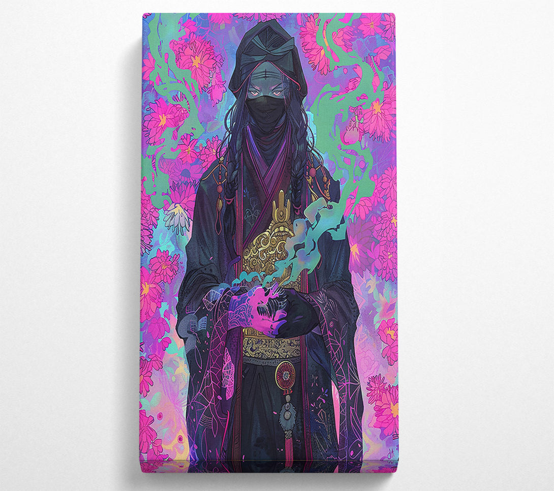  A Canvas Print of Crimson Bloom And Smoke Canvas Art
