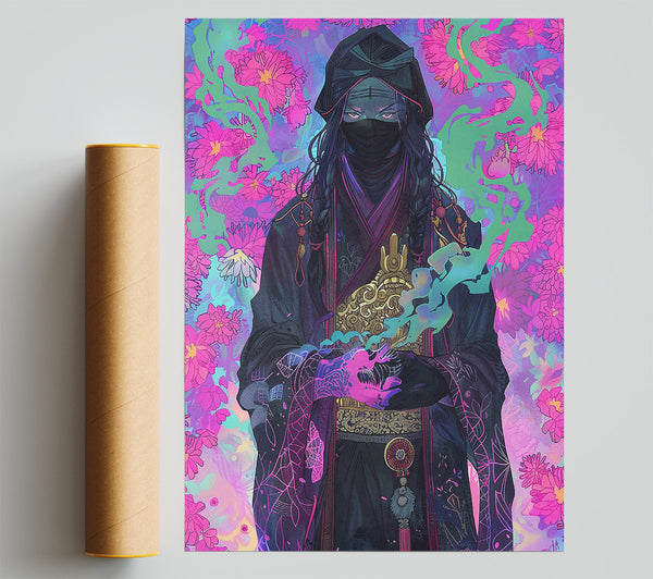 Crimson Bloom And Smoke Giclee Print