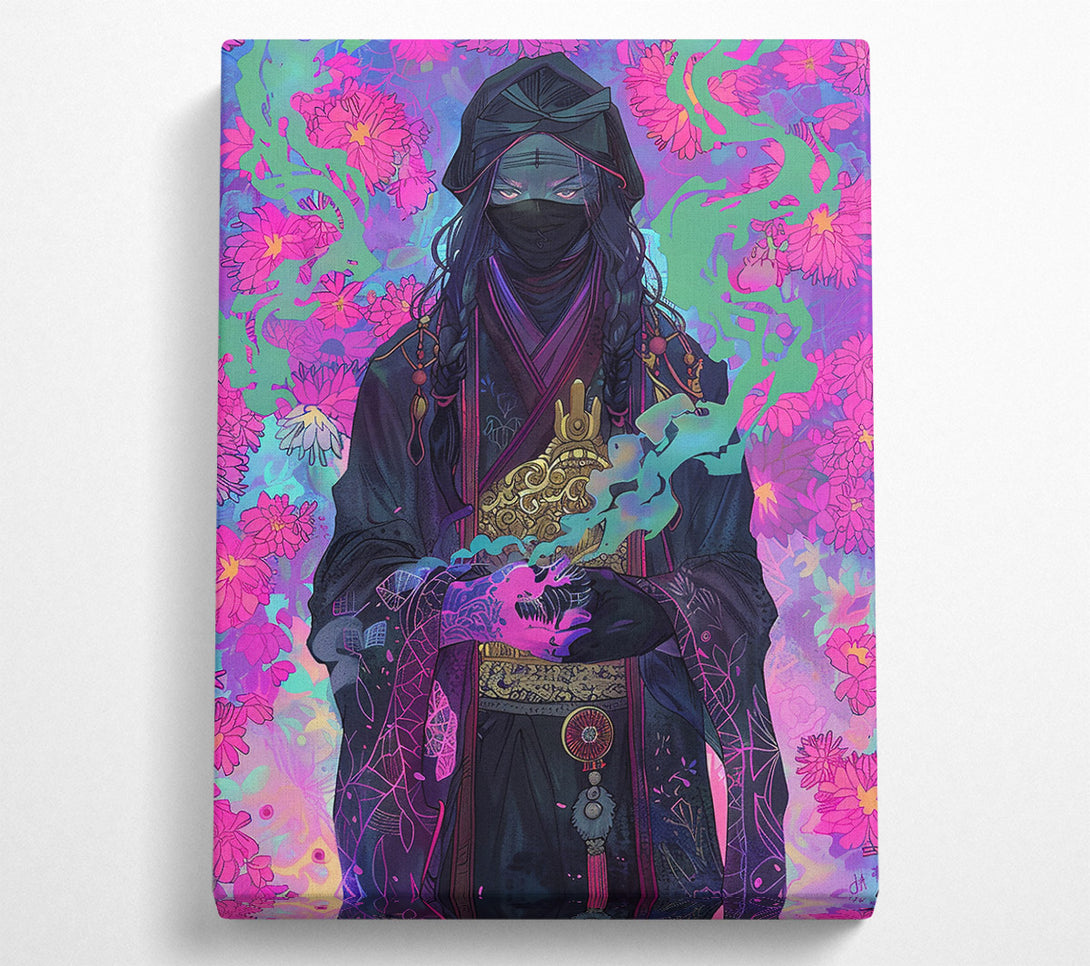  A Canvas Print of Crimson Bloom And Smoke Canvas Art