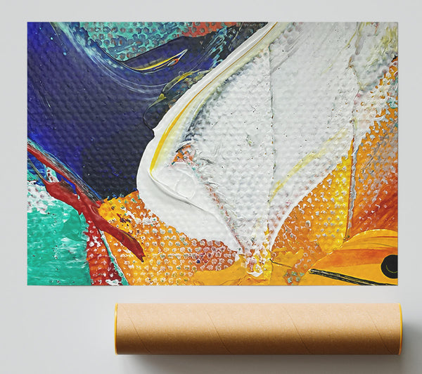 White Sunburst Glow Giclee Print