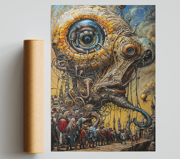 Golden Eye Of The Machine Giclee Print