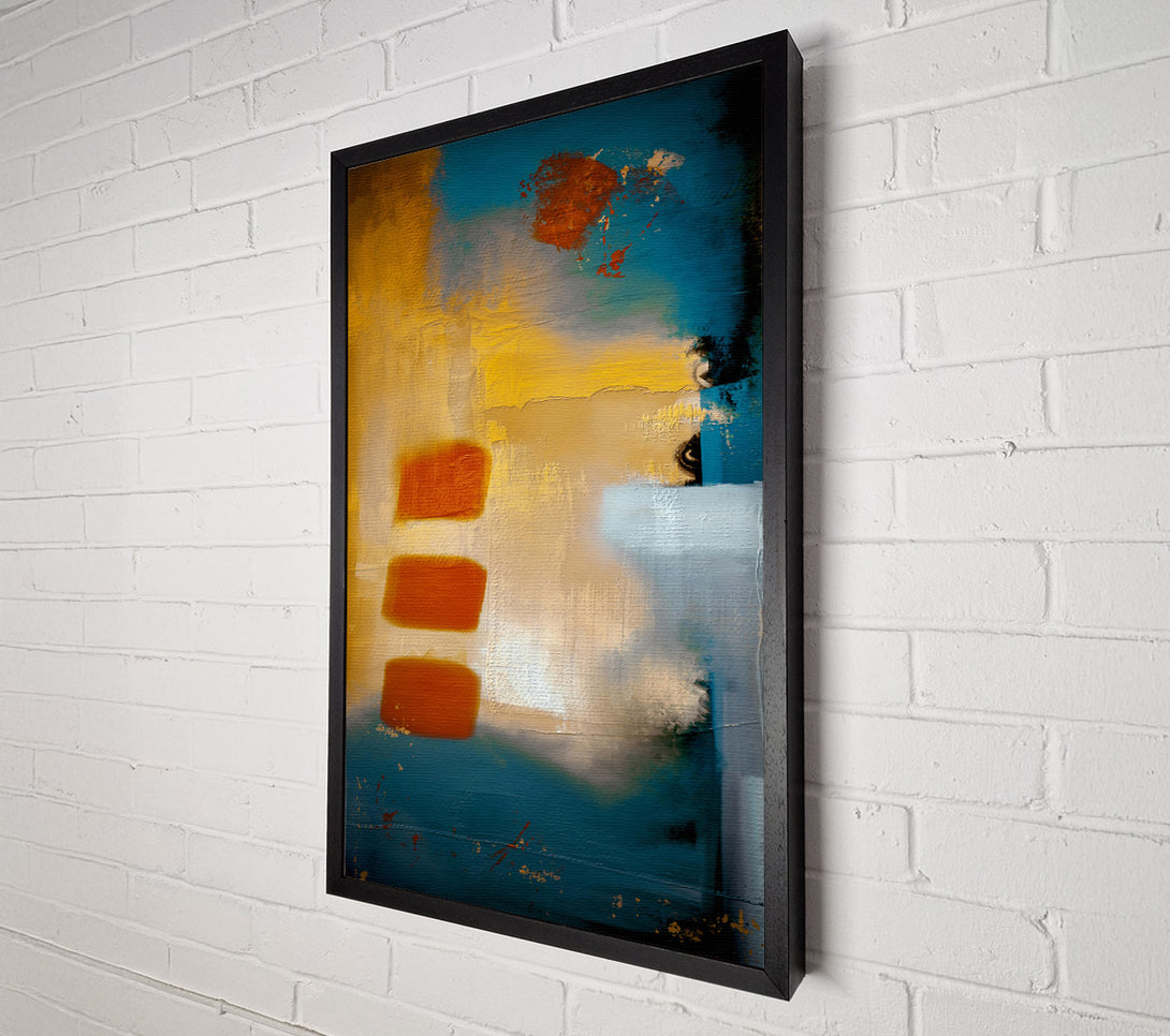  A Canvas Print of Teal Abstract Shapes Canvas Print