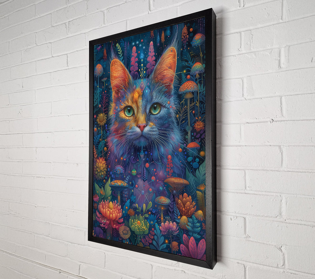  A Canvas Print of Blue Feline Dreamscape Canvas Art