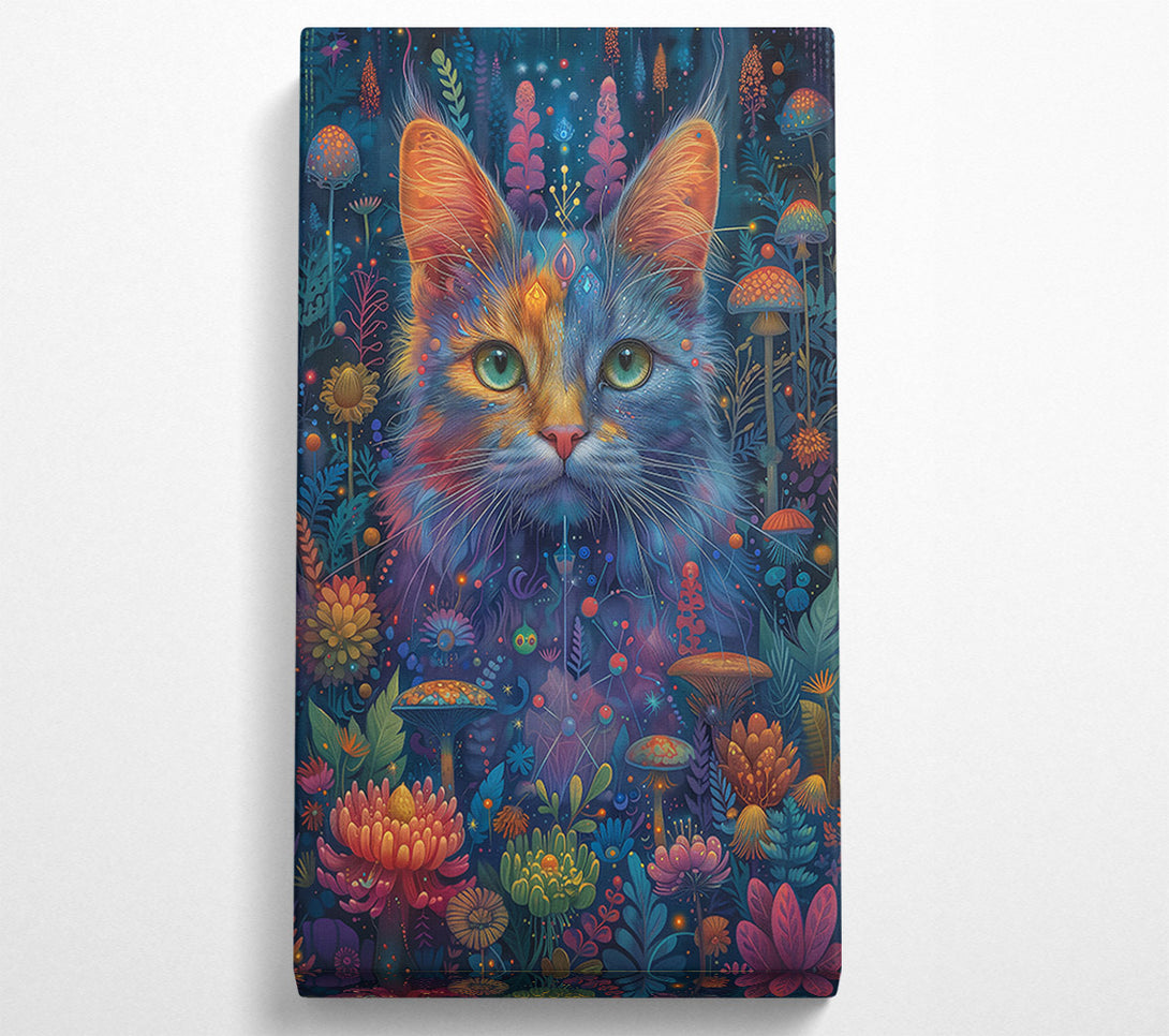  A Canvas Print of Blue Feline Dreamscape Canvas Art