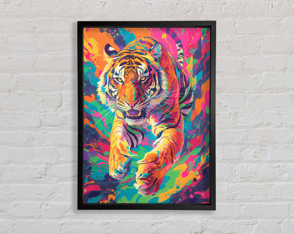 Colour Tiger Framed Print