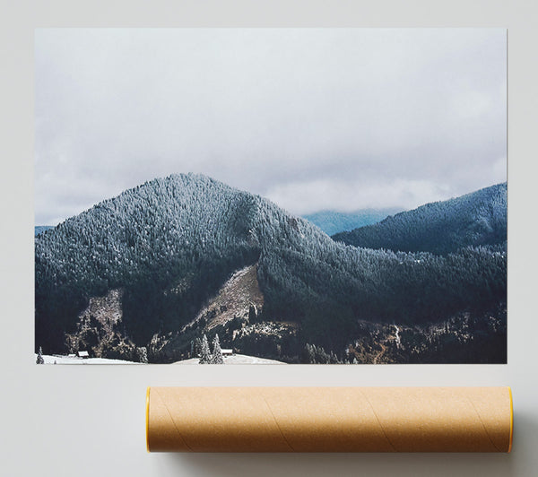 Blue Mountains In Winter Giclee Print