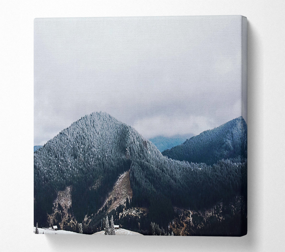  A Canvas Print of Blue Mountains In Winter Canvas Art