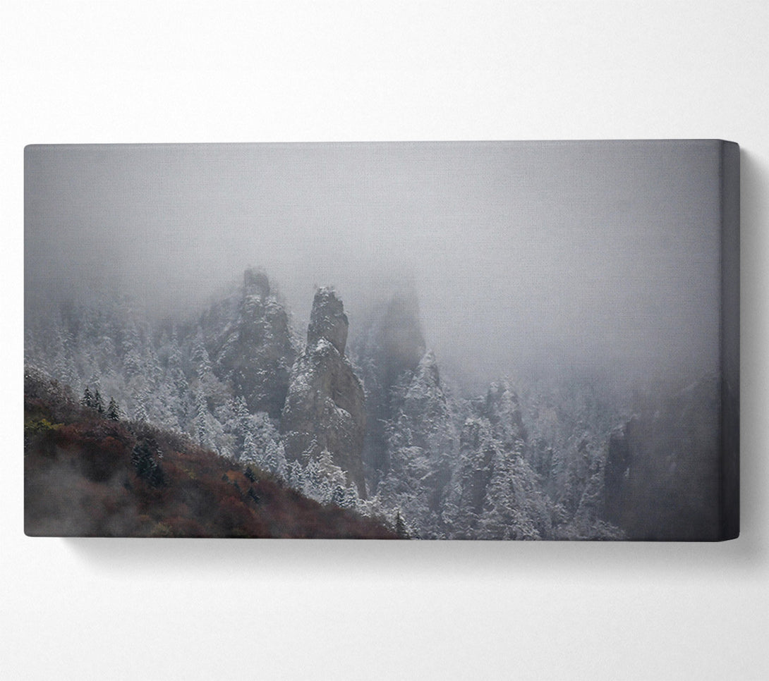  A Canvas Print of Gray Peaks In Mist Canvas Art