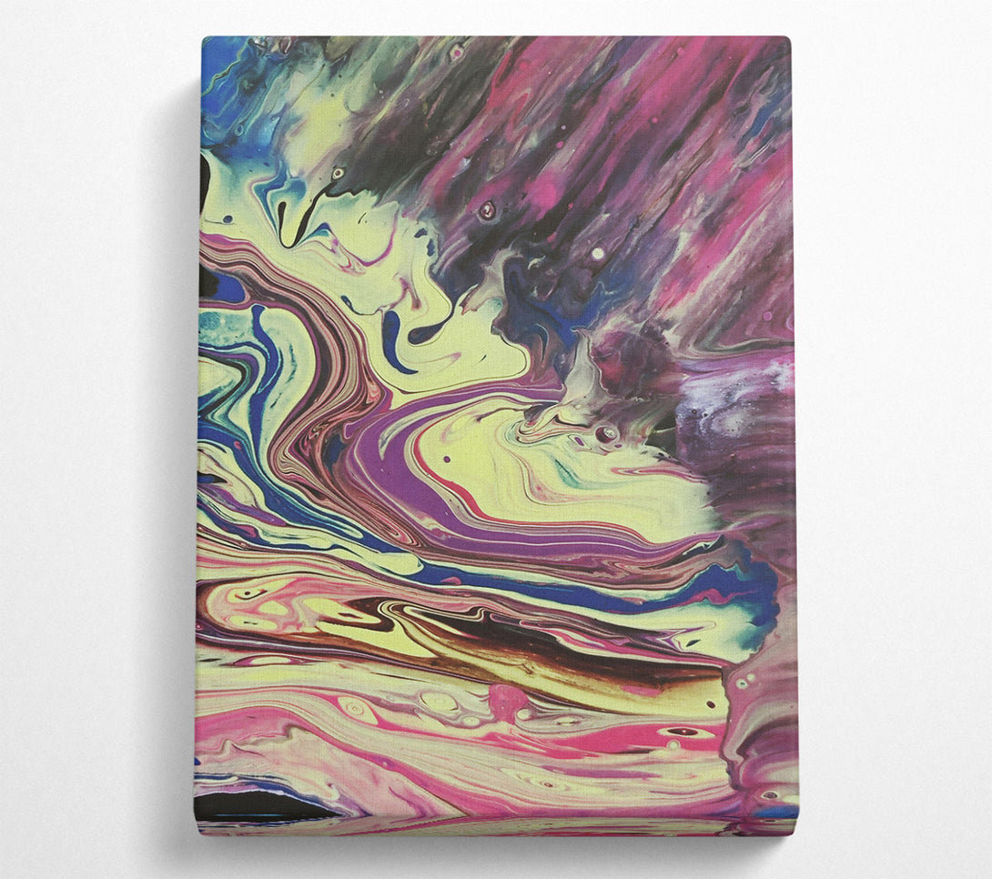  A Canvas Print of Yellow Swirling Dreams Canvas Print
