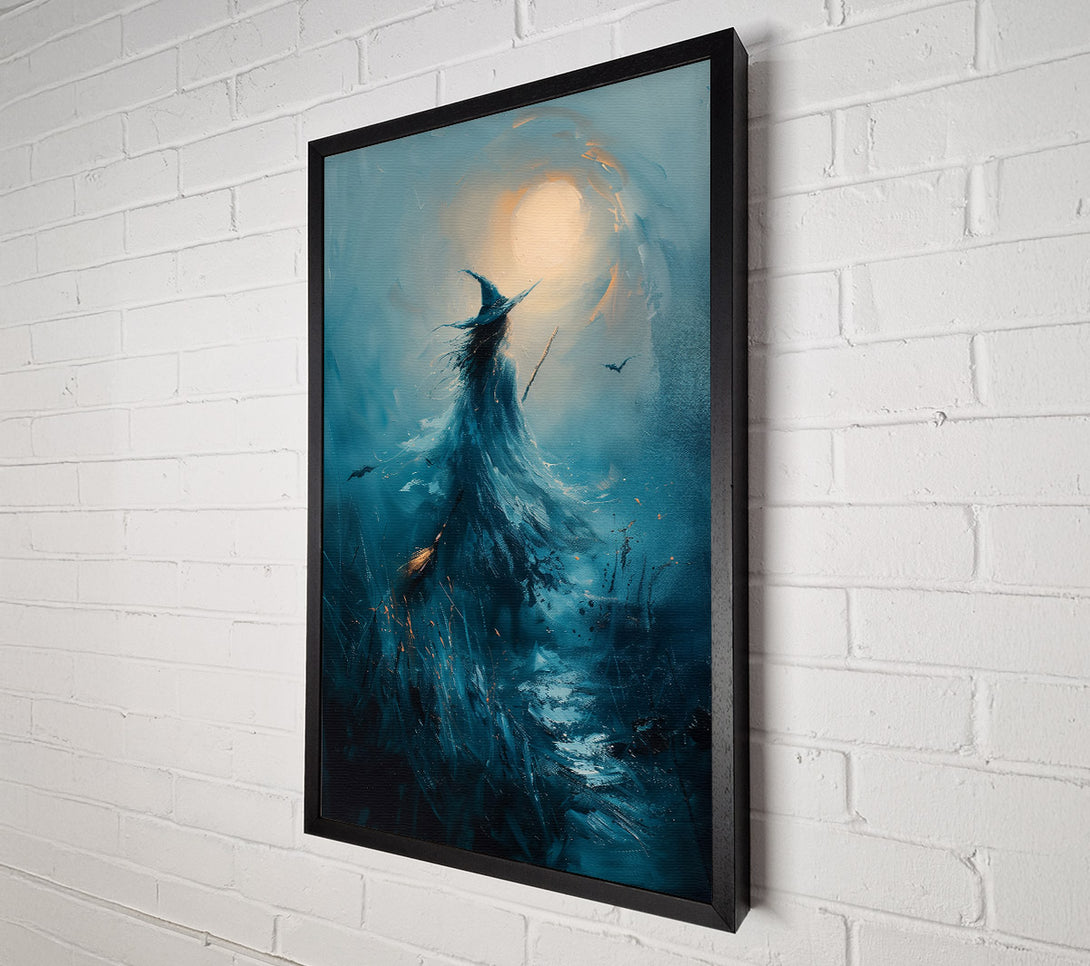  A Canvas Print of Teal Witch'S Flight Canvas Wall Art