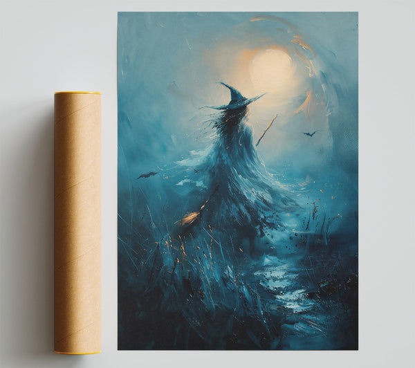 Teal Witch'S Flight Poster