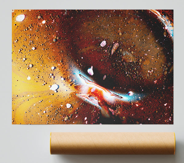 Cosmic Brown Swirl Print