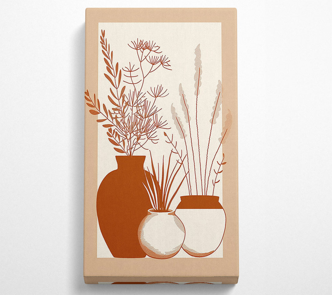  A Canvas Print of Terracotta Vase Still Life Canvas Art
