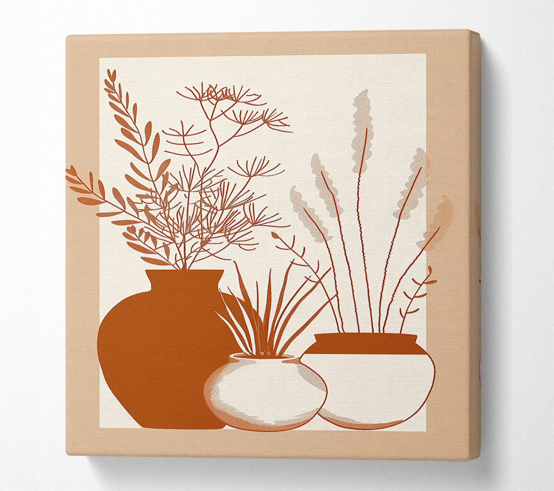  A Canvas Print of Terracotta Vase Still Life Canvas Art