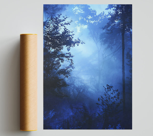 Indigo Forest Mist Print