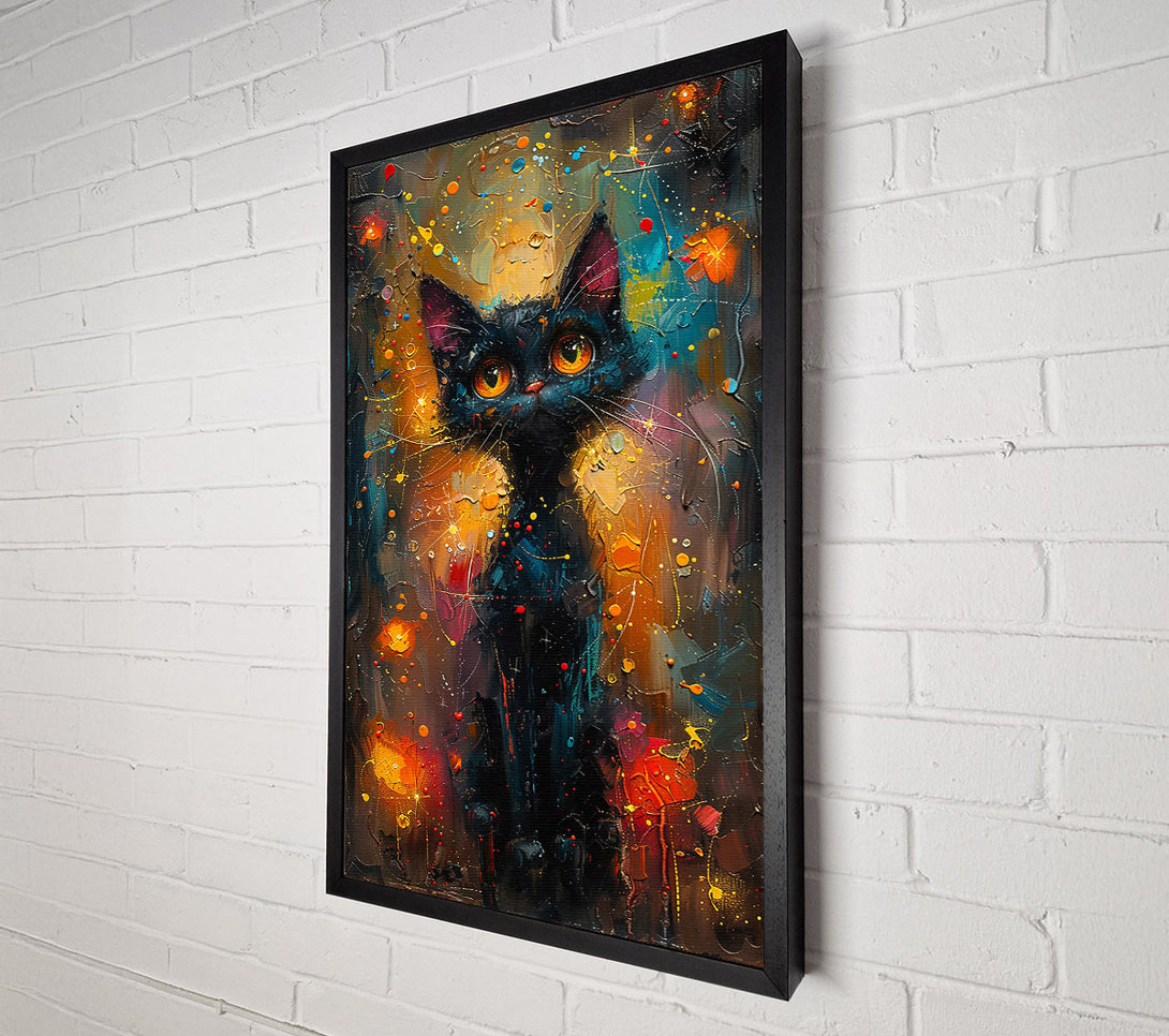  A Canvas Print of Blue Night Feline Canvas Wall Art