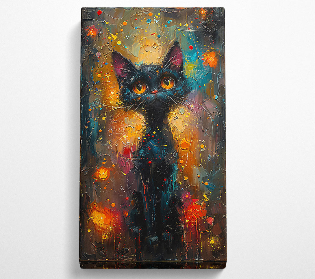  A Canvas Print of Blue Night Feline Canvas Wall Art