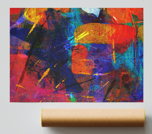 Deep Blue Abstract Giclee Print