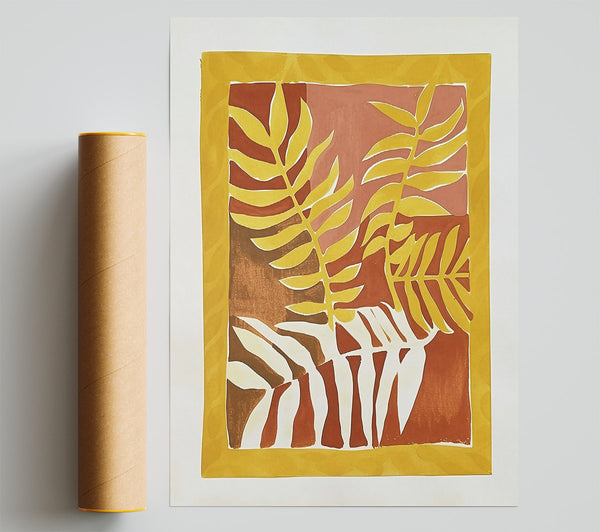 Golden Fern Frame Giclee Print