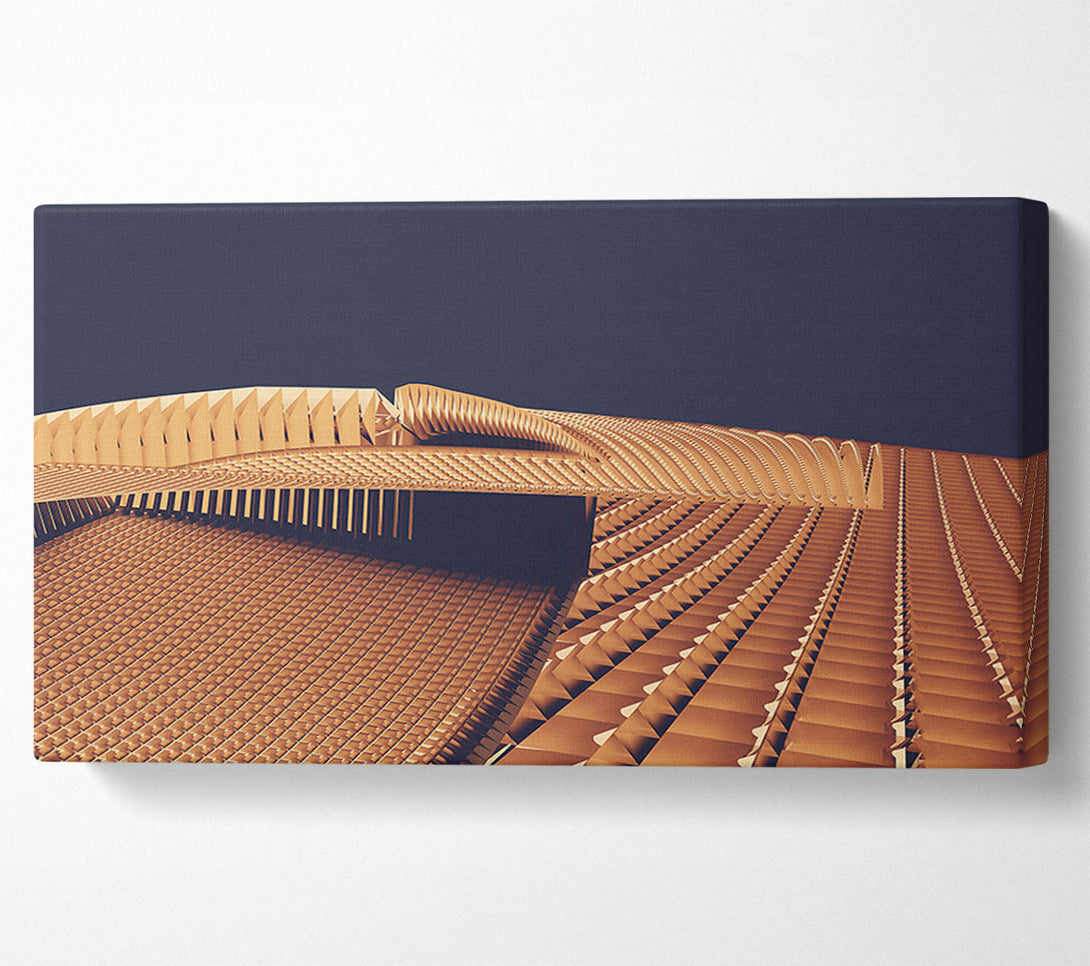  A Canvas Print of Golden Geometric Ascent Canvas Print