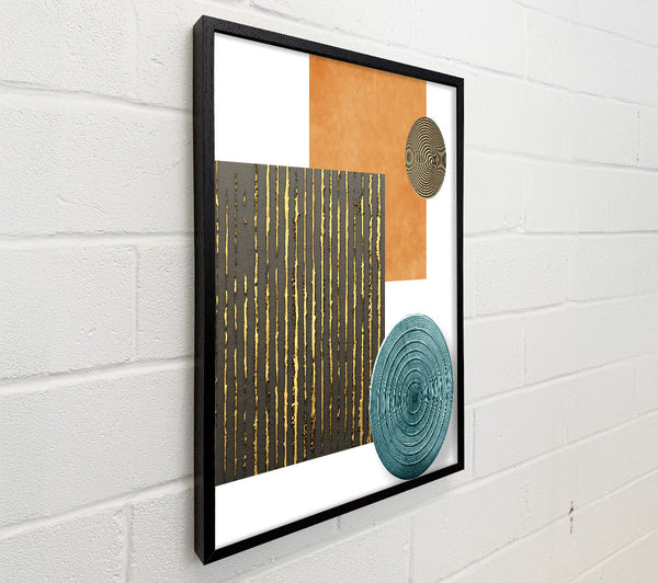 Coloured Shapes With Gold