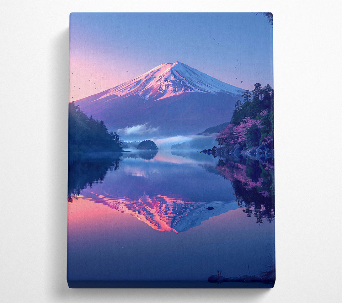  A Canvas Print of Pink Sky Reflection Canvas Print