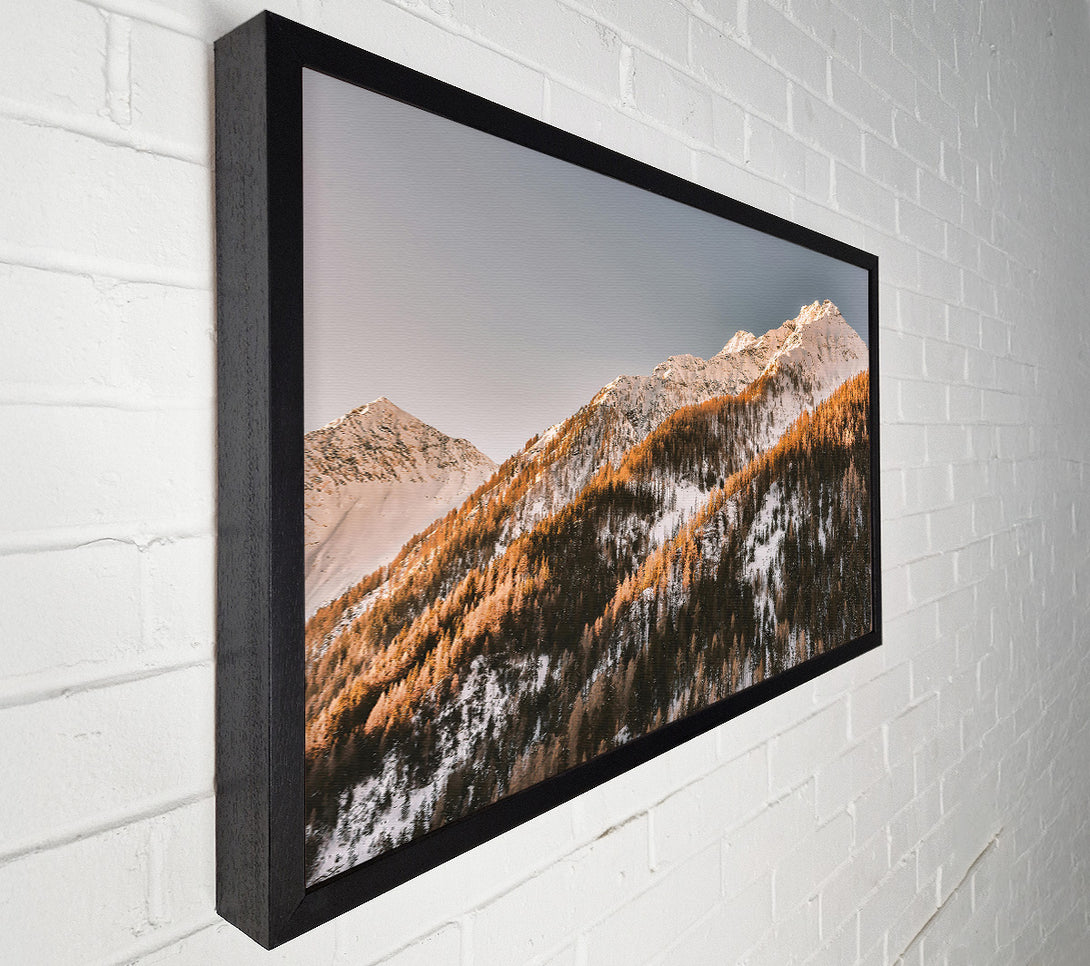  A Canvas Print of Golden Mountainside Sunset Canvas Art