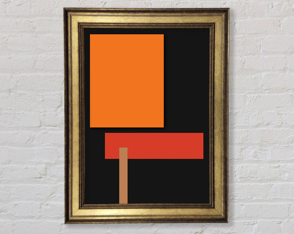Coloured Squares With White Background Framed Print