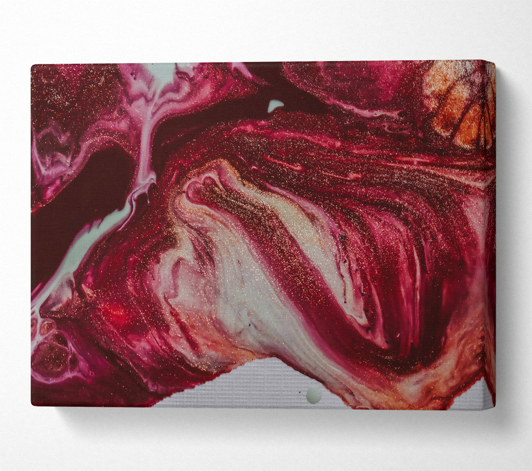  A Canvas Print of Crimson Abstract Swirls Canvas Wall Art