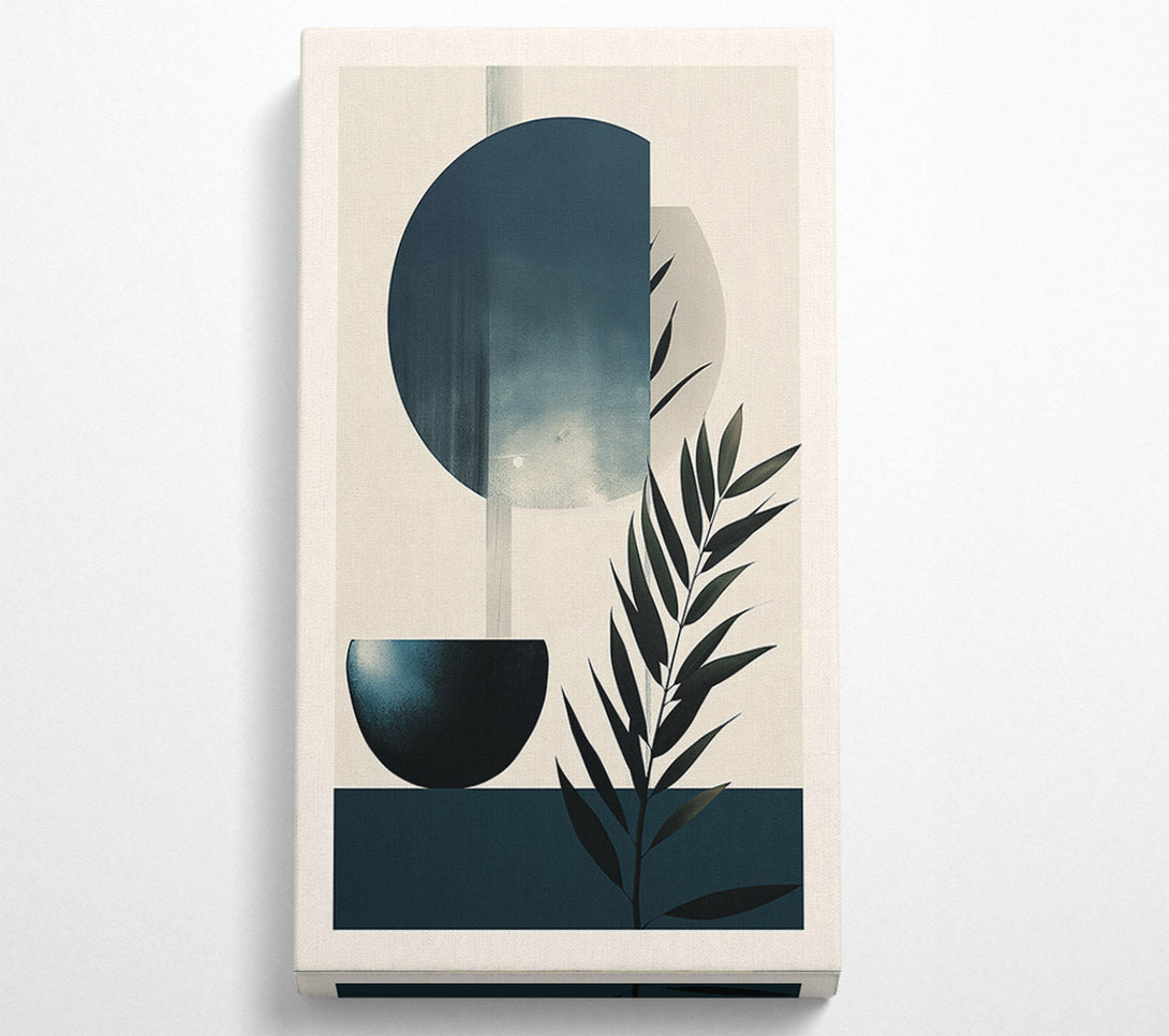  A Canvas Print of Teal Geometric Bloom Canvas Wall Art