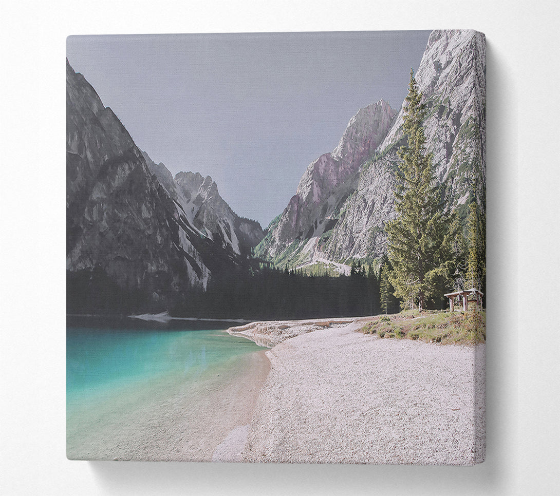  A Canvas Print of Azure Mountain Serenity Canvas Wall Art