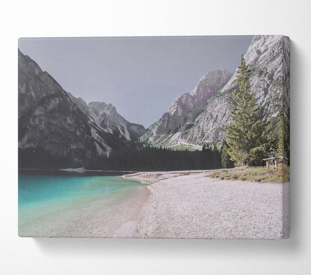  A Canvas Print of Azure Mountain Serenity Canvas Wall Art