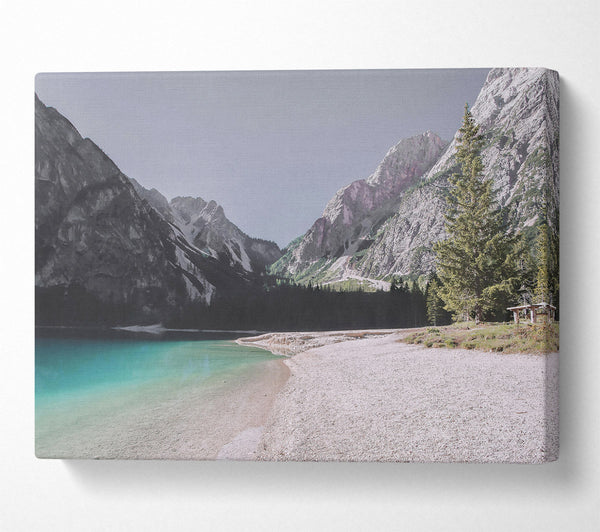  A Canvas Print of Azure Mountain Serenity Canvas Wall Art