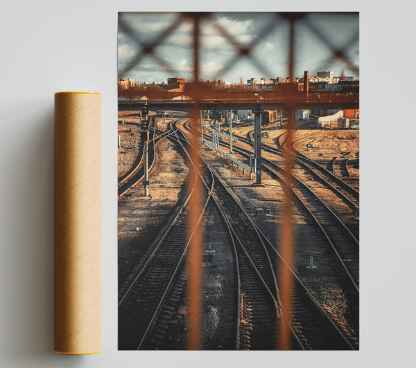 Orange Rust Tracks Giclee Print