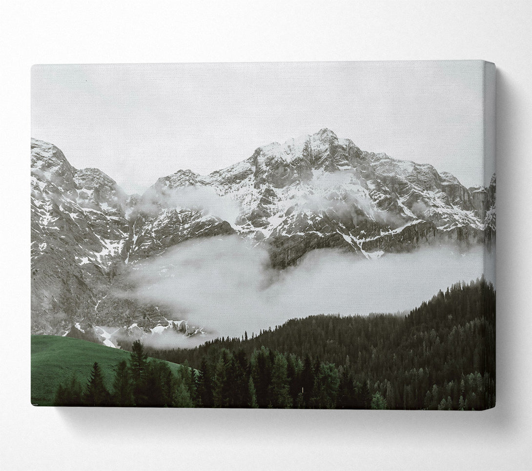  A Canvas Print of White Peaks And Fog Canvas Print