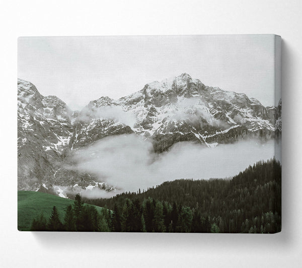  A Canvas Print of White Peaks And Fog Canvas Print