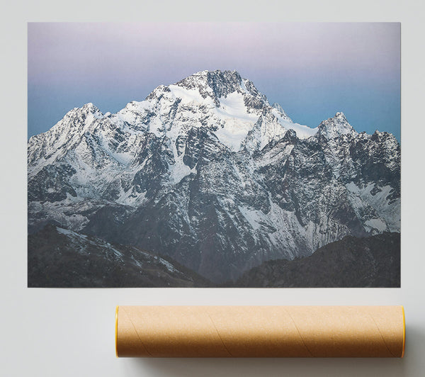 Lavender Mountain Range Poster