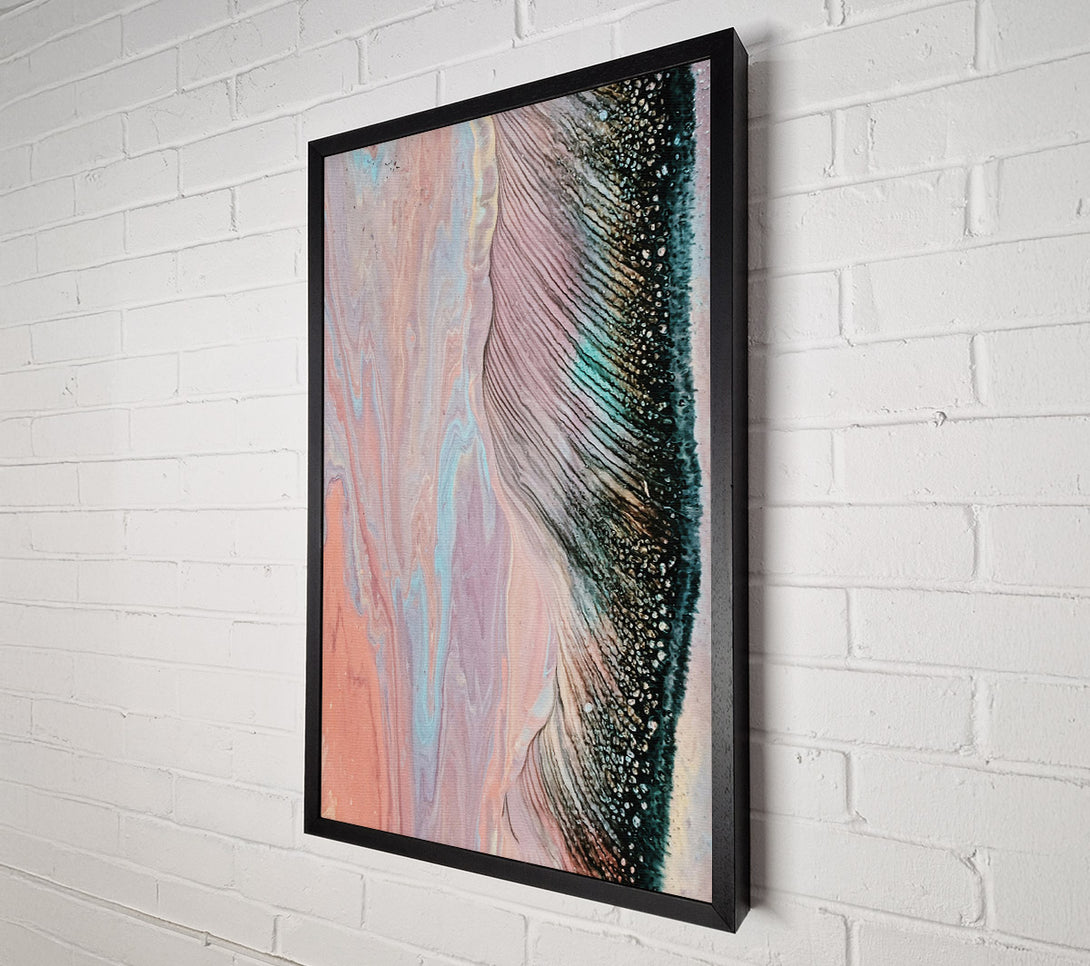  A Canvas Print of Peach & Black Ripples Canvas Wall Art