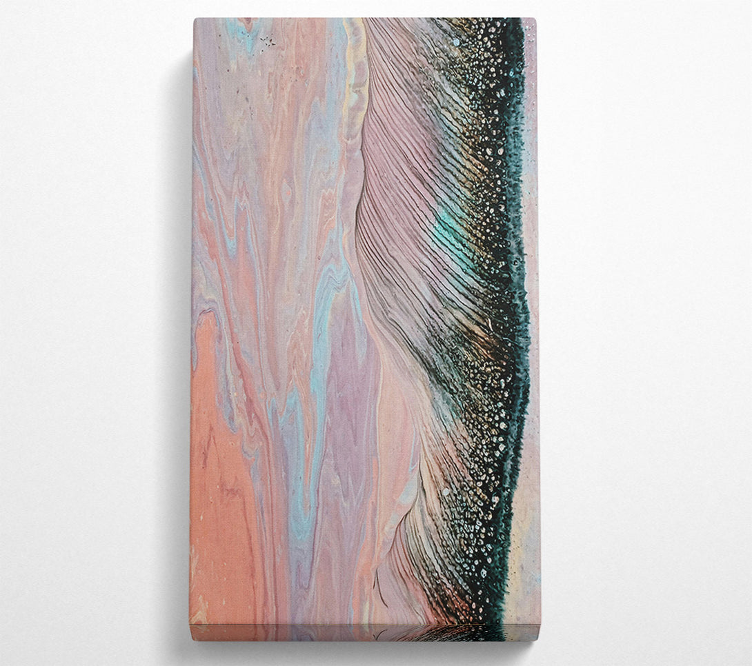  A Canvas Print of Peach & Black Ripples Canvas Wall Art