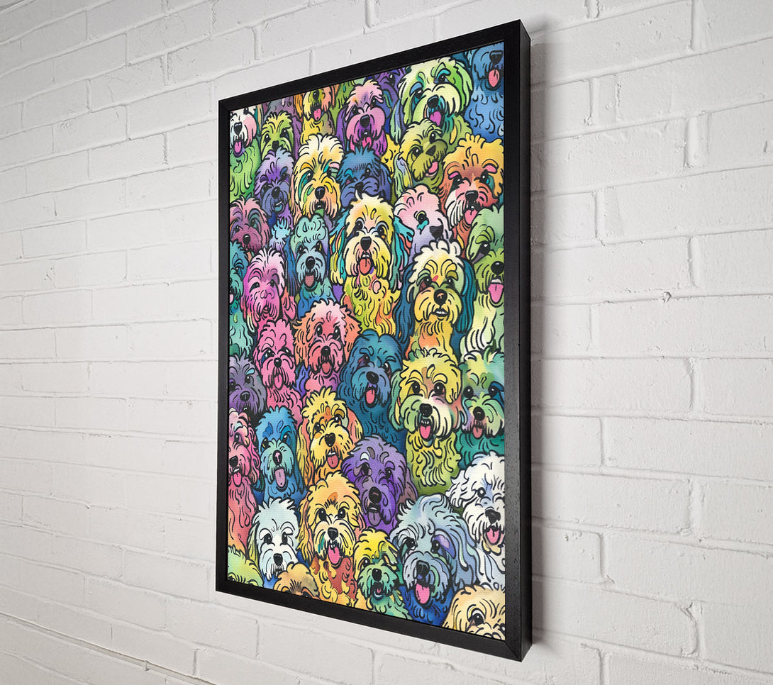  A Canvas Print of Colourful Dogs Canvas Print