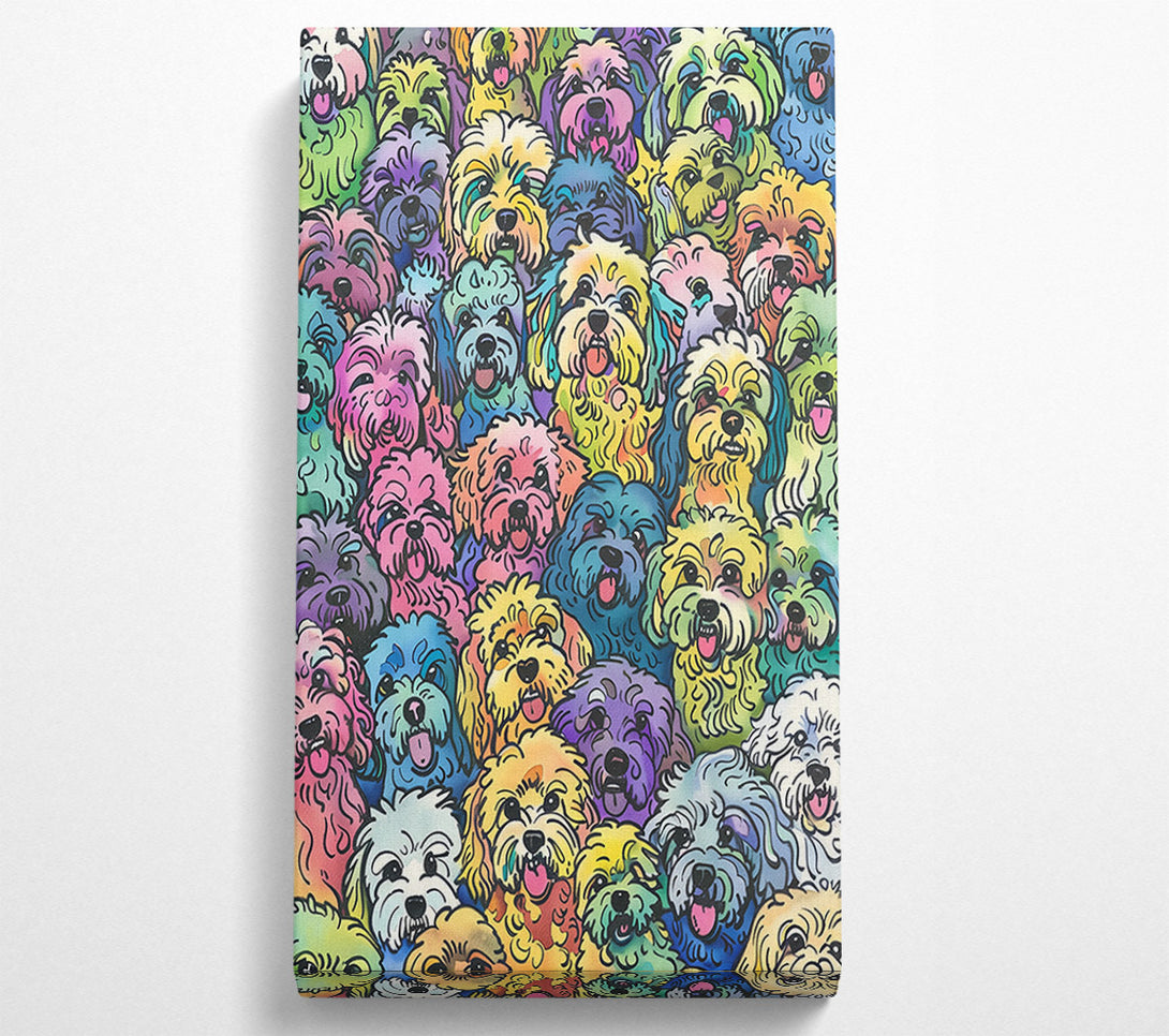  A Canvas Print of Colourful Dogs Canvas Print
