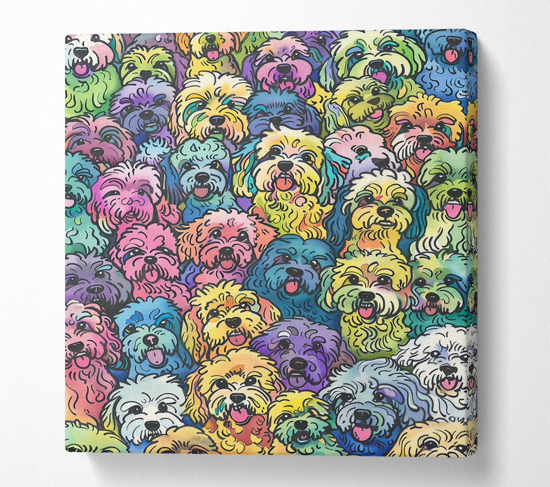  A Canvas Print of Colourful Dogs Canvas Print