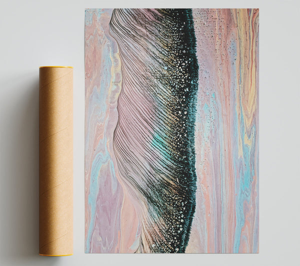 Pink & Teal Divide Print