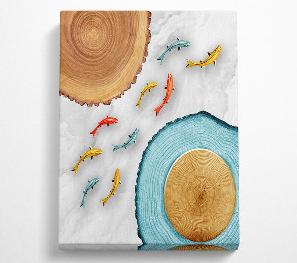  A Canvas Print of Colourful Fish Having A Swim Canvas Art