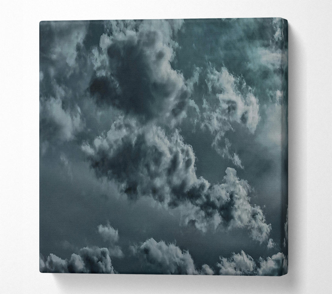  A Canvas Print of Teal Storm Clouds Canvas Art